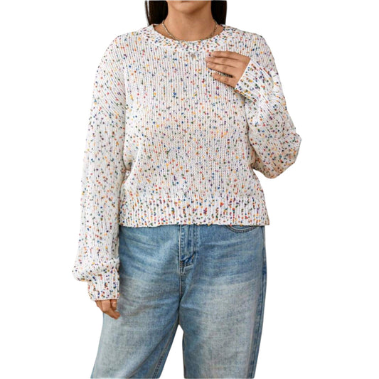 SHE fehér kötött pulóver