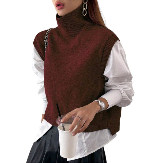 SHE bordó garbó nyakú mellény