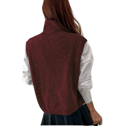 SHE bordó garbó nyakú mellény