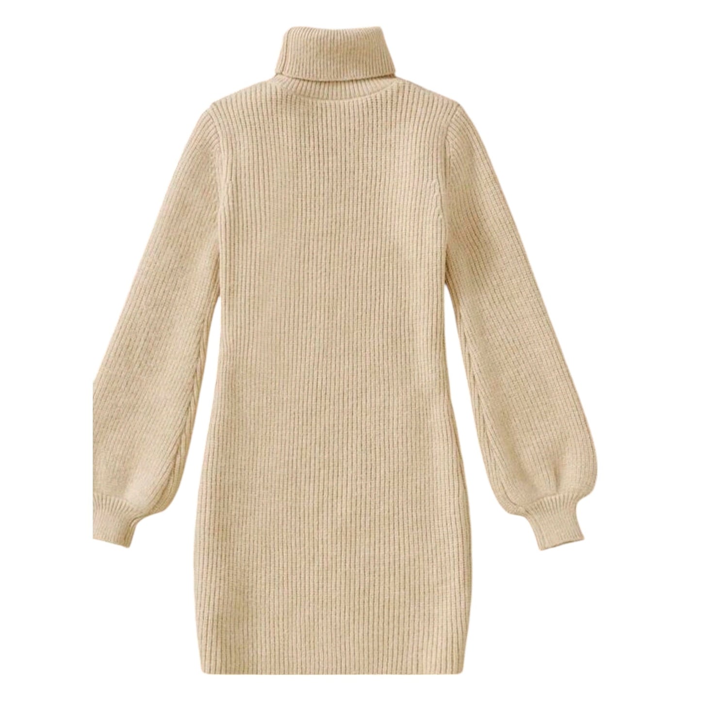 SHE bézs garbó nyakú mini ruha