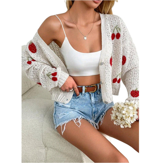 SHE fehér kötött kardigán