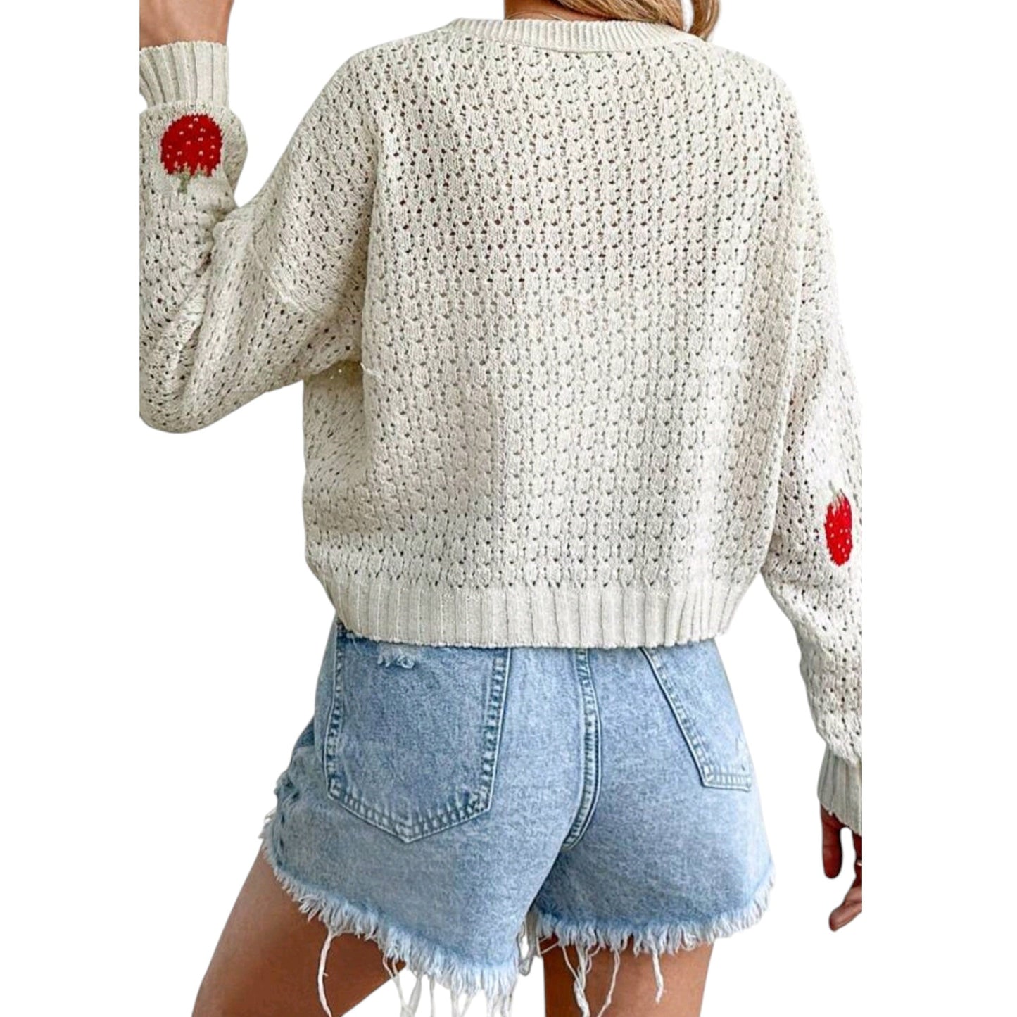 SHE fehér kötött kardigán