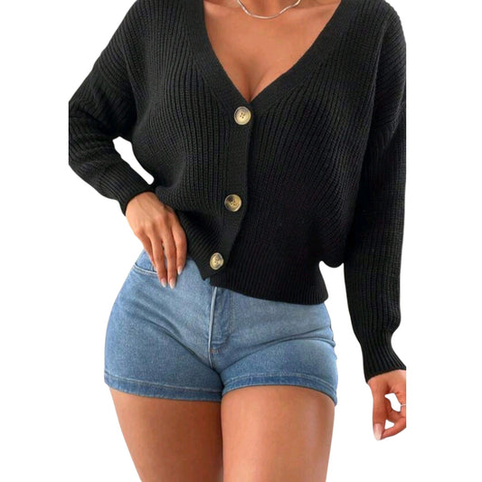 SHE fekete kötött kardigán