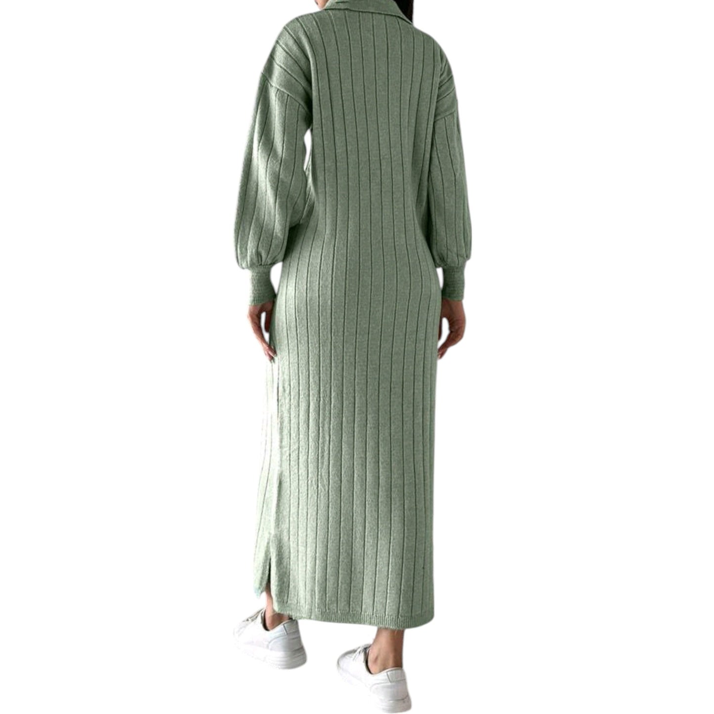 SHE mentazöld kötött maxi ruha