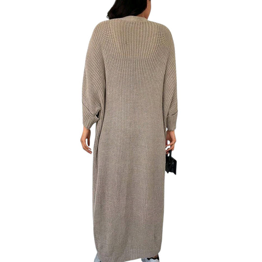 SHE bézs kötött oversized hosszú kardigán