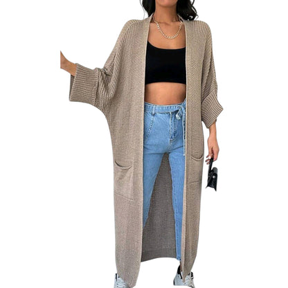 SHE bézs kötött oversized hosszú kardigán