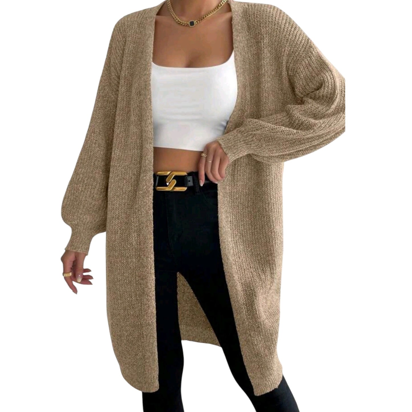 SHE bézs kötött oversized kardigán