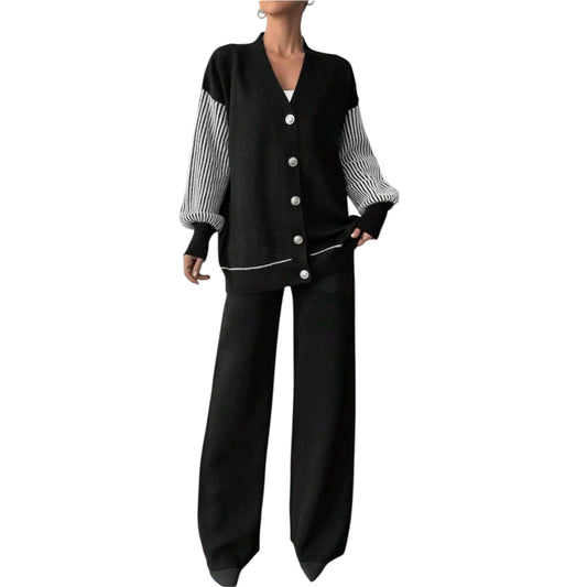 SHE fekete csíkos szett