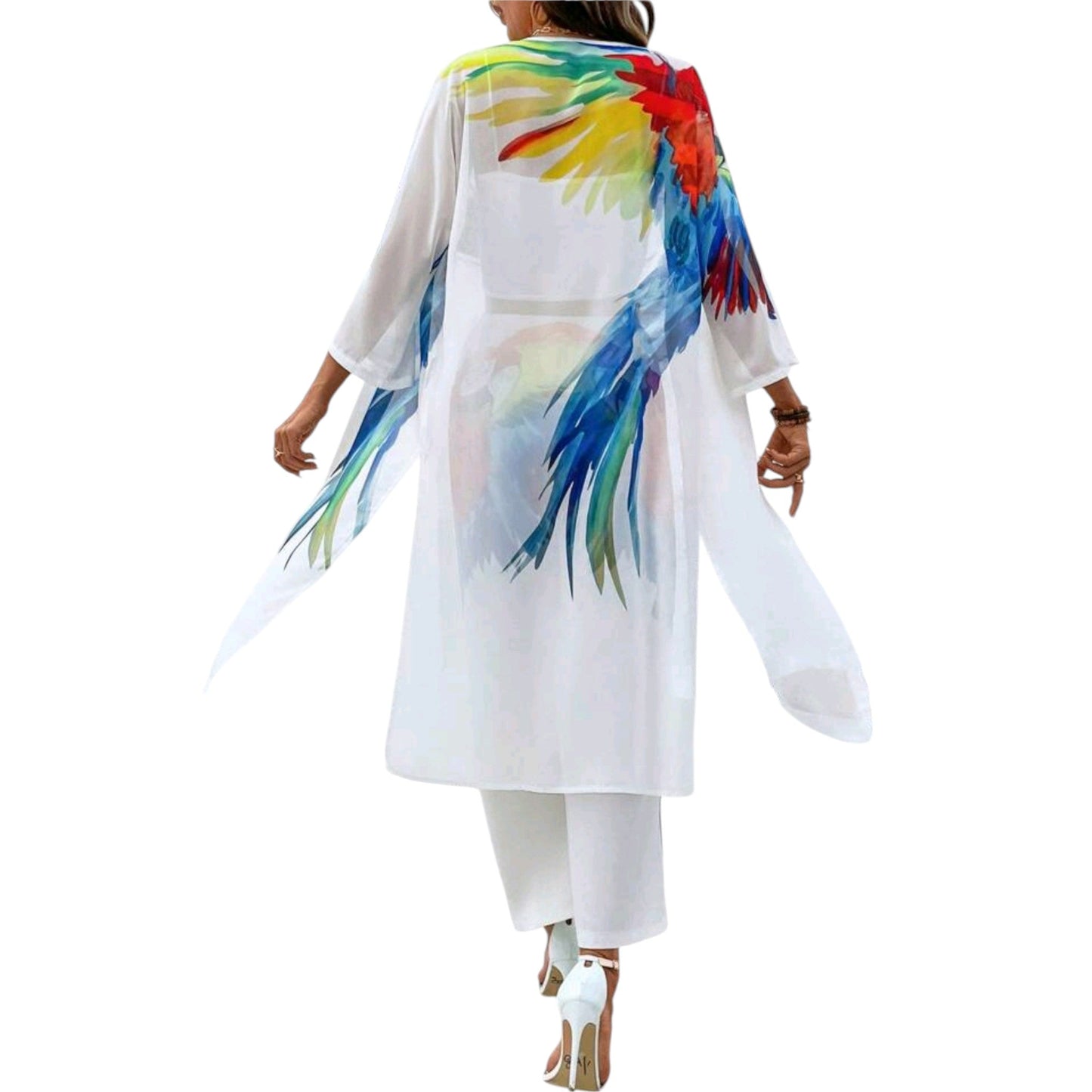 SHE fehér mintás kétrészes szett