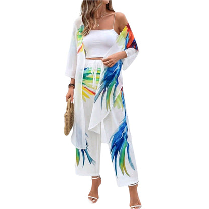 SHE fehér mintás kétrészes szett