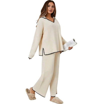 SHE krém színű hímzett szett