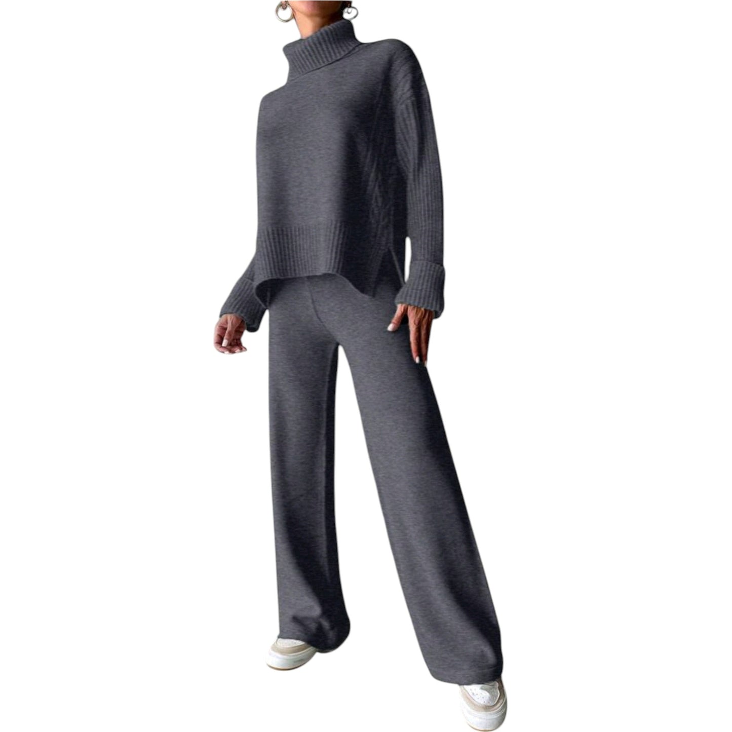 SHE sötétszürke kötött szett