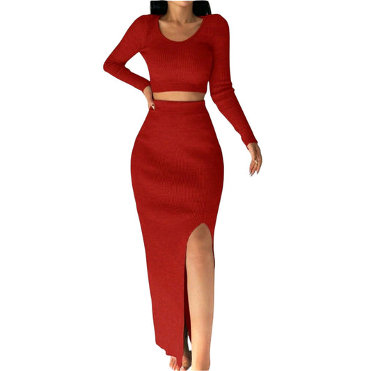 SHE piros bordázott szett