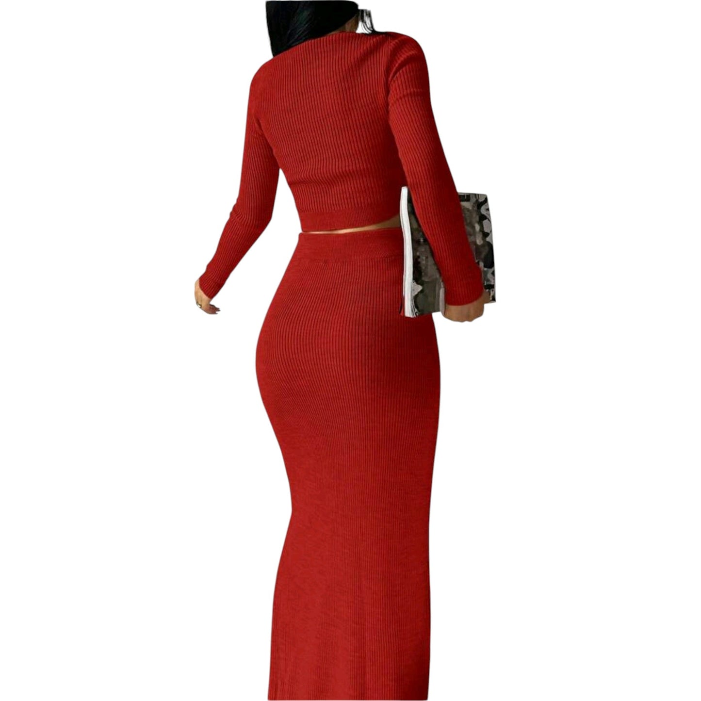 SHE piros bordázott szett