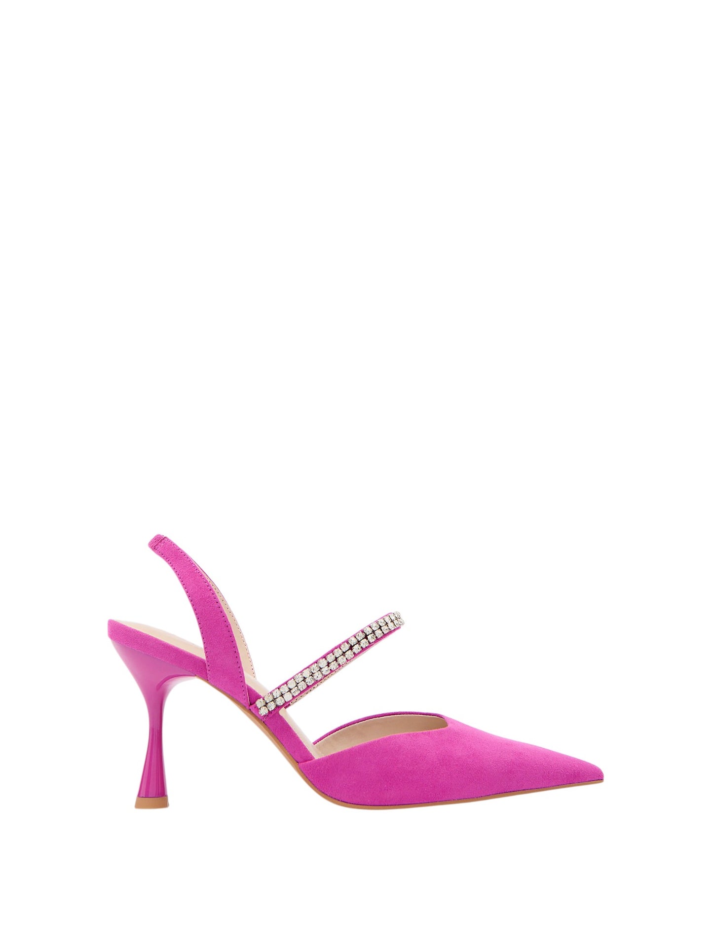 MOHITO magenta strasszos pántú slingback körömcipő