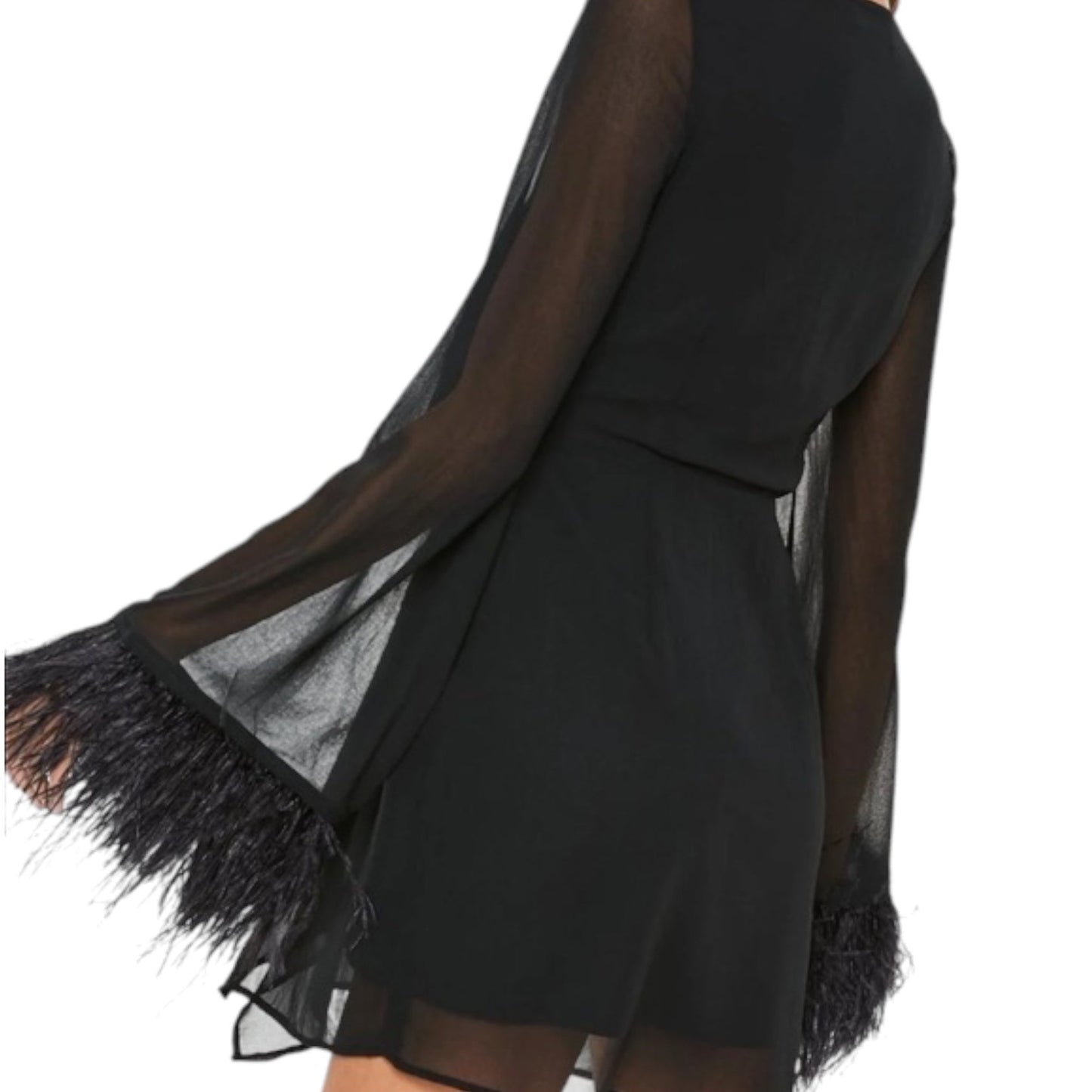 MISSGUIDED fekete mini ruha