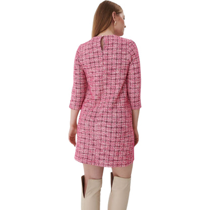 MOHITO rózsaszín tweed mini ruha