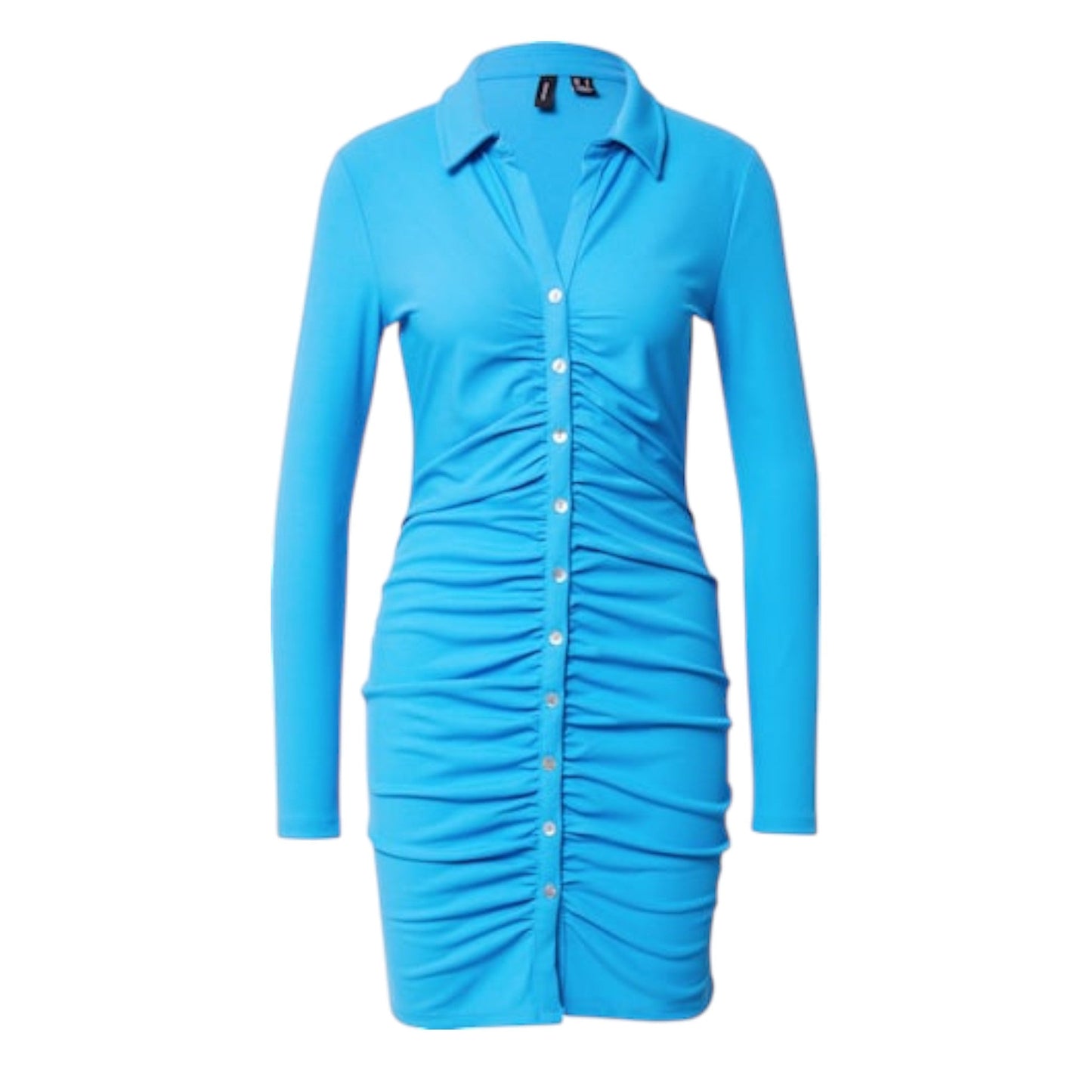 VERO MODA kék ráncolt mini ingruha