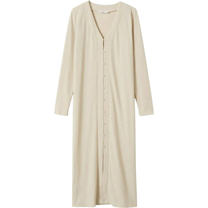 MANGO bézs hosszú ujjú maxi ruha
