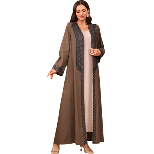 SHE barna mintás abaya