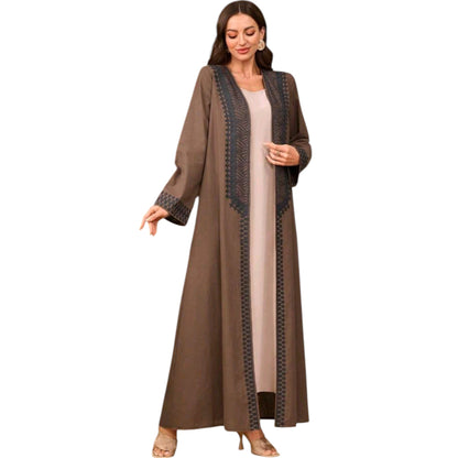 SHE barna mintás abaya