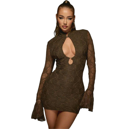 MISSGUIDED barna áttetsző mini ruha
