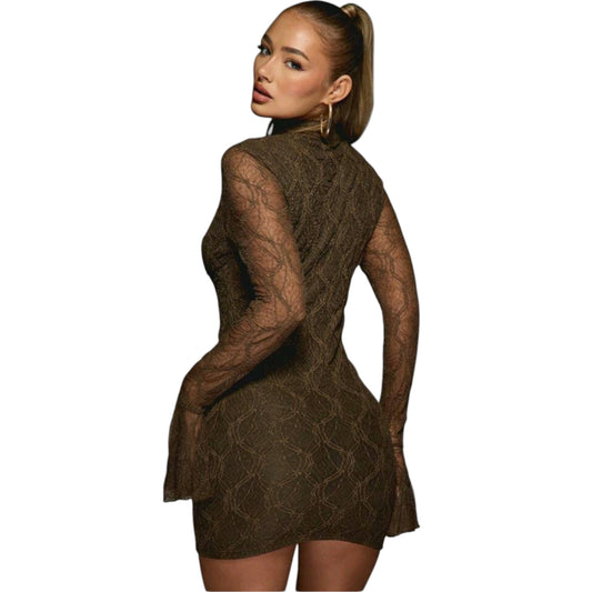 MISSGUIDED barna áttetsző mini ruha