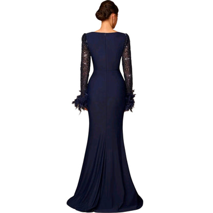 SHE fekete flitteres bodycon ruha