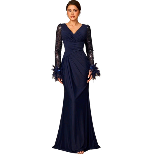 SHE fekete flitteres bodycon ruha