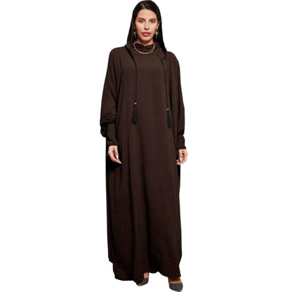 SHE barna bő szabású abaya