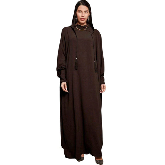 SHE barna bő szabású abaya
