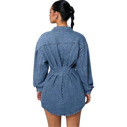 SHE kék farmer mini ruha