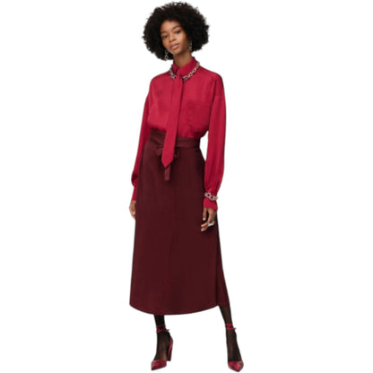 ZARA piros midi ruha