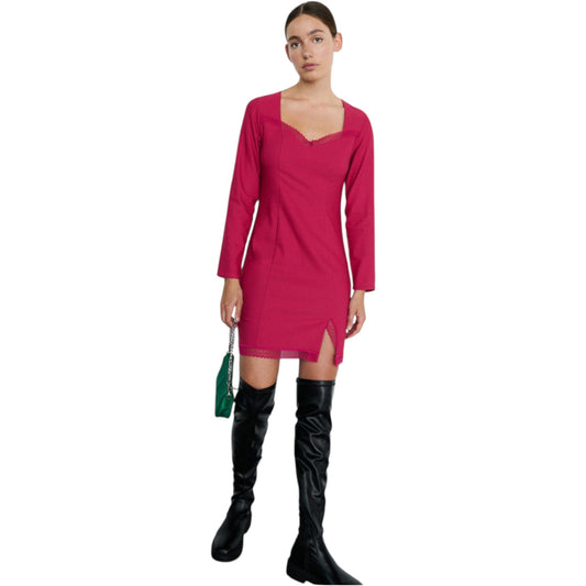 RESERVED pink csipkés mini ruha