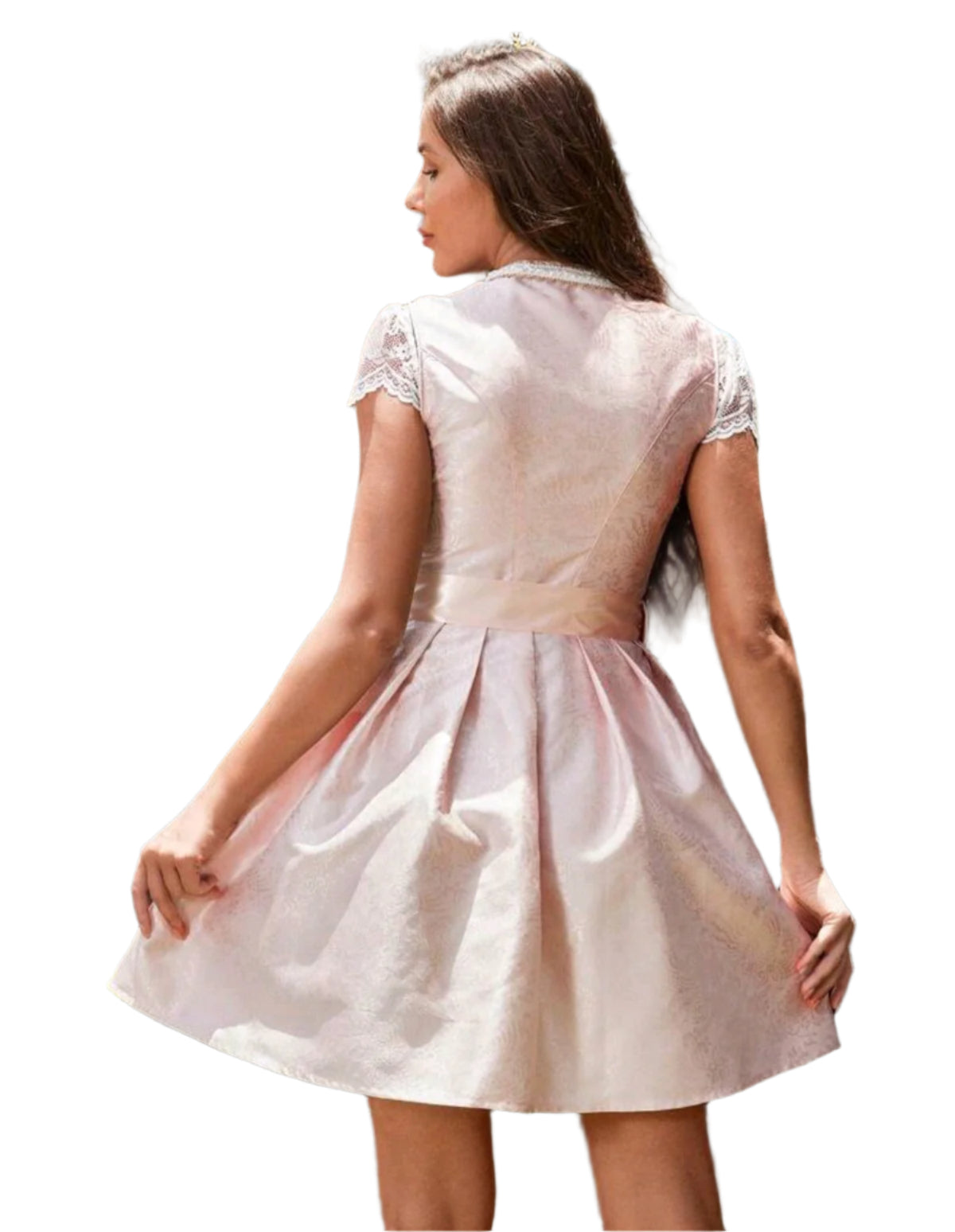 SHE rózsaszín hímzett dirndl ruha
