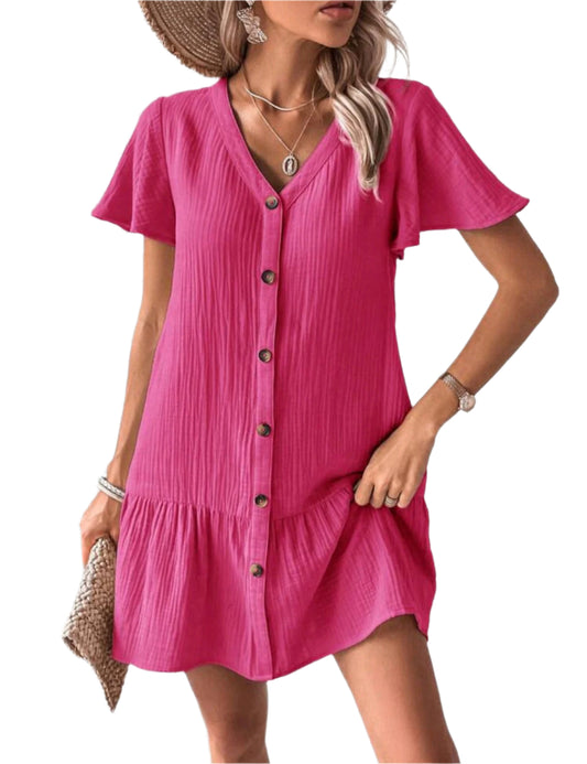 SHE pink gombos lezser ruha