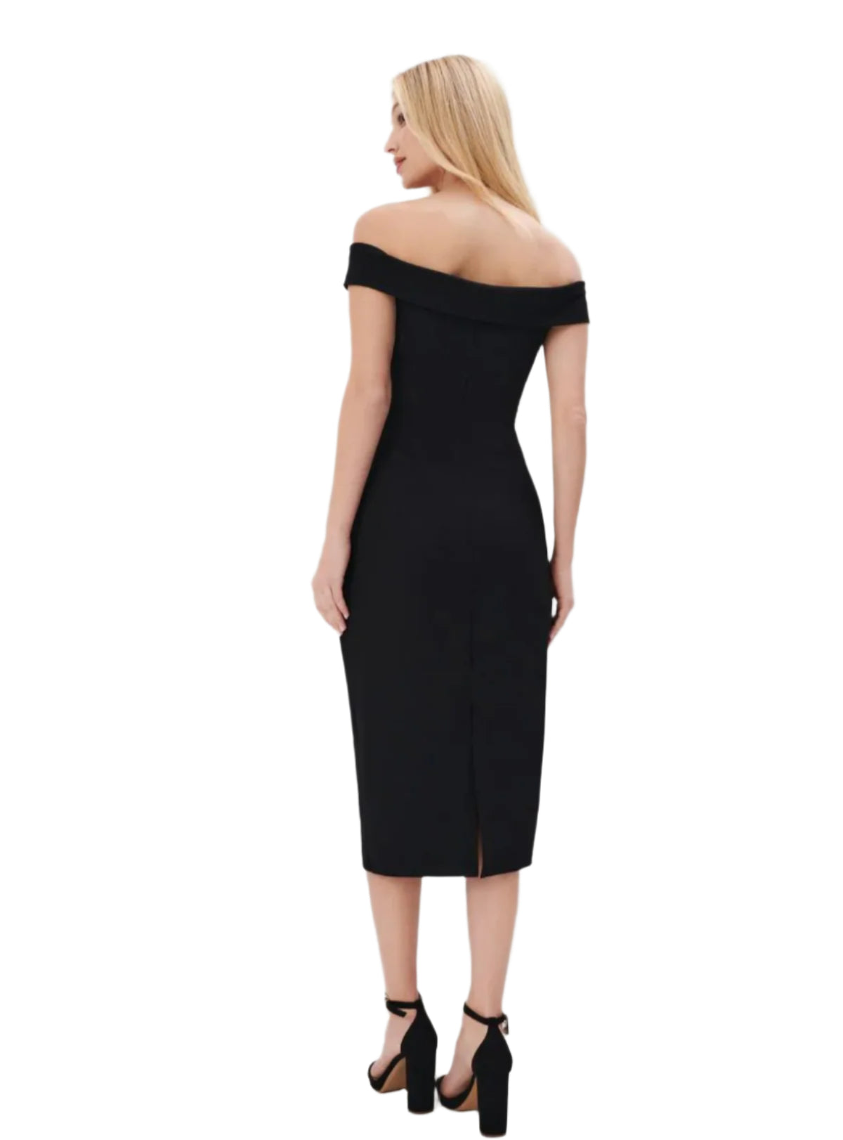MOHITO fekete off-shoulder midi ruha