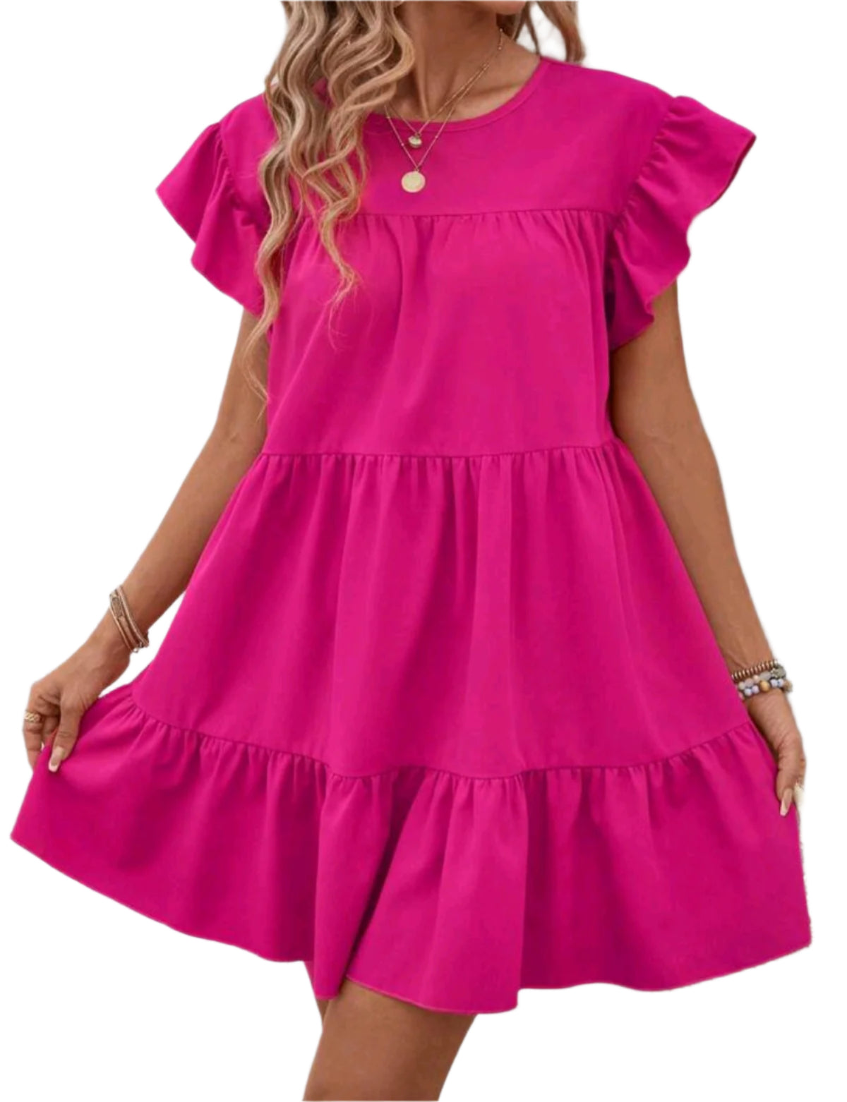 SHE pink fodros bő ruha