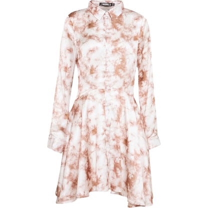 MISSGUIDED barna-fehér hosszú ujjú ingruha