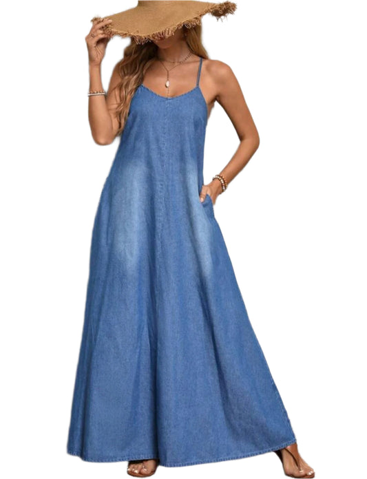 SHE világoskék bő szabású ruha