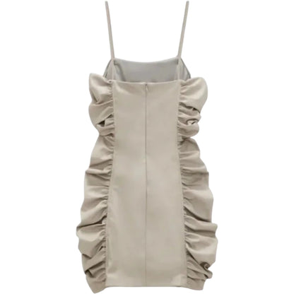 ZARA drapp ráncolt mini ruha