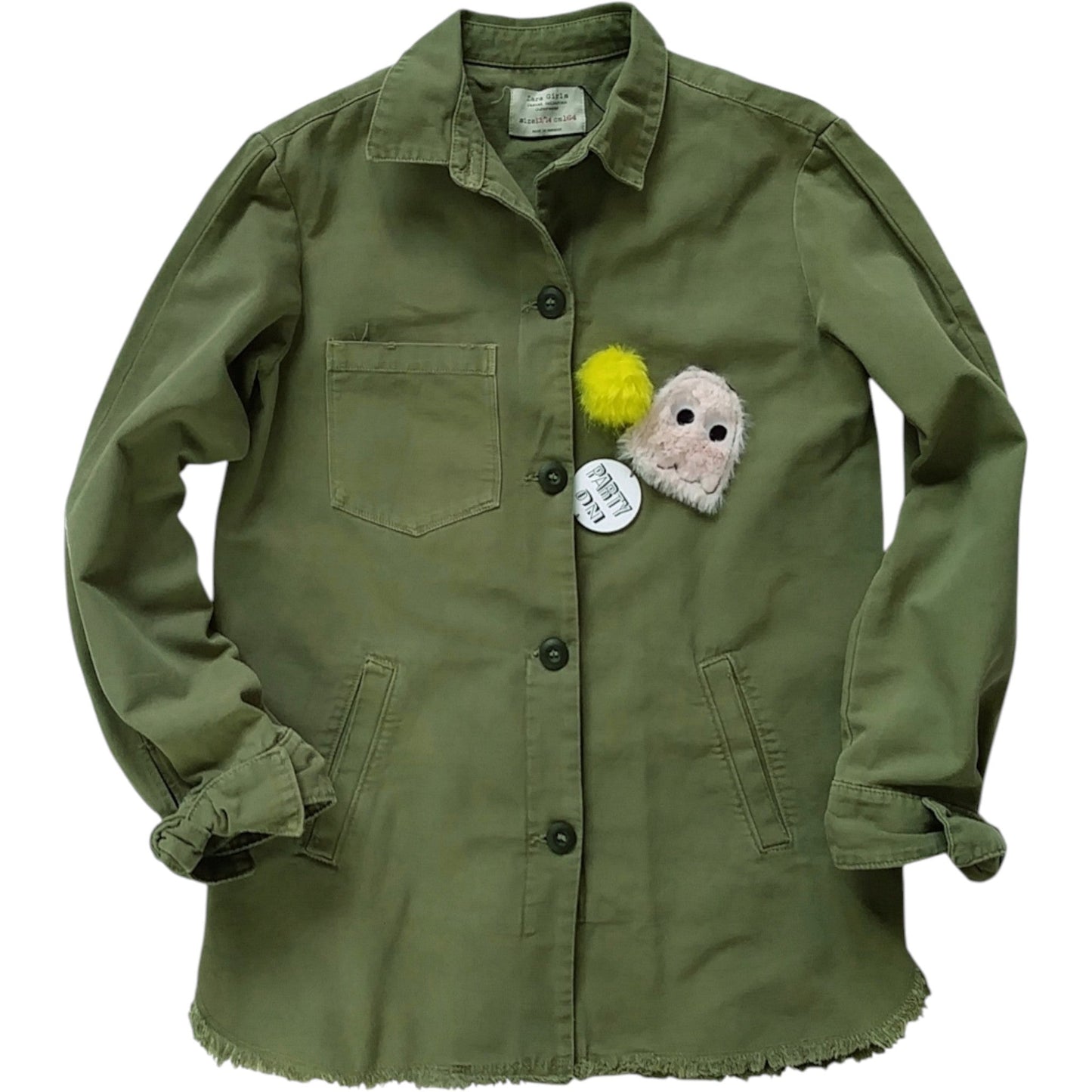 ZARA zöld galléros overshirt