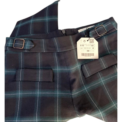 ZARA fekete kockás slim fit nadrág