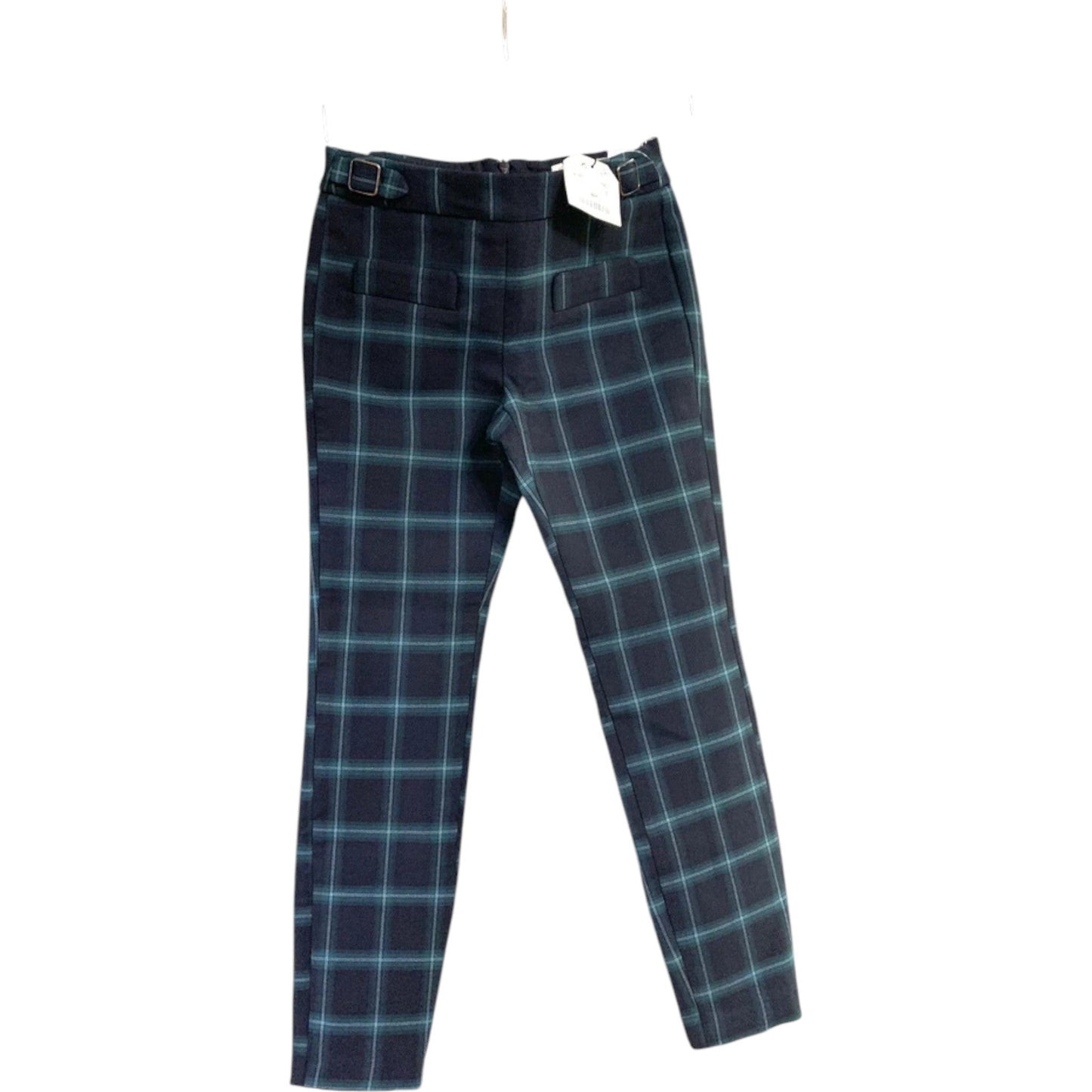 ZARA fekete kockás slim fit nadrág