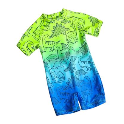 SHE dinoszaurusz mintás rövid ujjú fürdőoverall