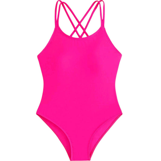 SHE pink keresztpántos egyrészes fürdőruha