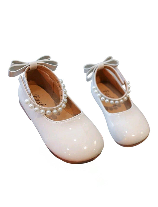 SHE krém gyöngyös masnis balerina cipő