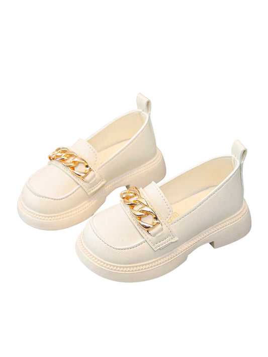SHE törtfehér láncos loafer cipő