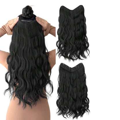 SHE fekete hosszú hullámos paróka