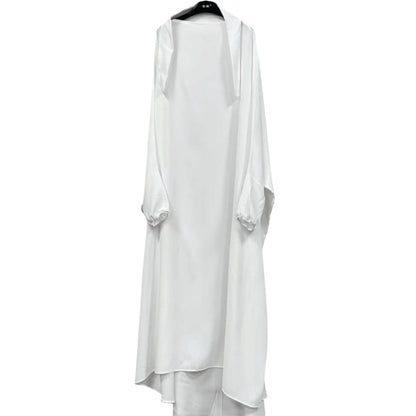 SHE fehér bő szabású abaya ruha